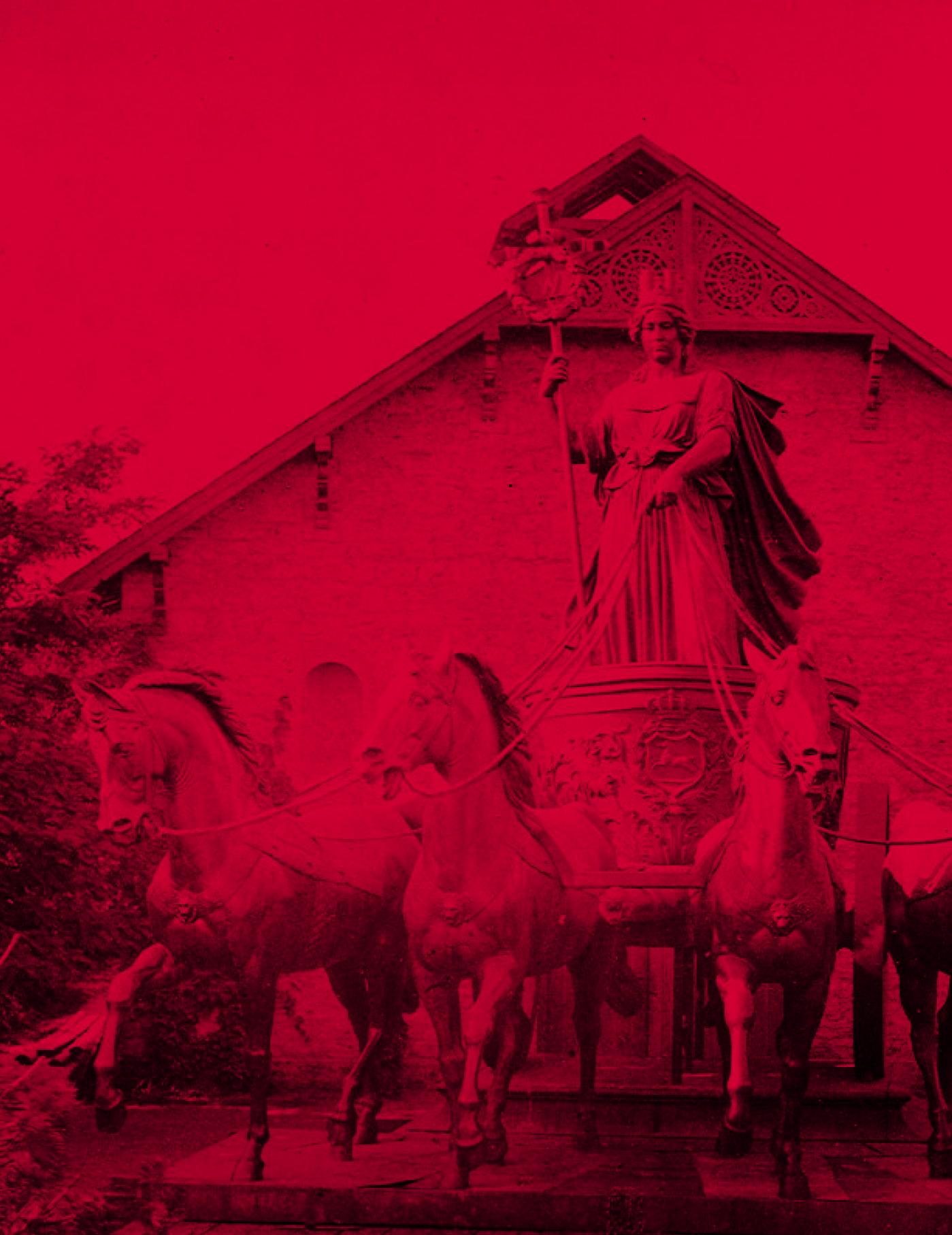 Braunschweiger Quadriga, vor Gießerei, um 1863