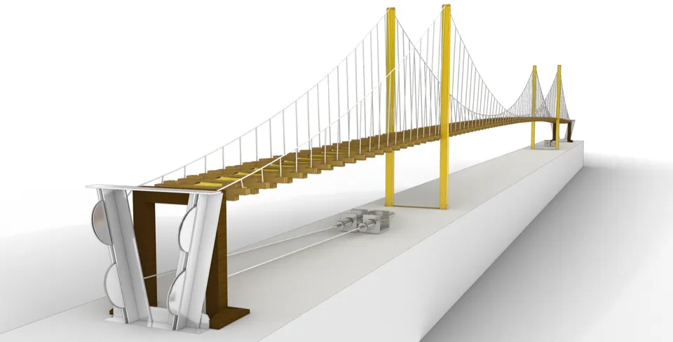 Digitaler Zwilling des Messmodells der Lillebaelt-Brücke